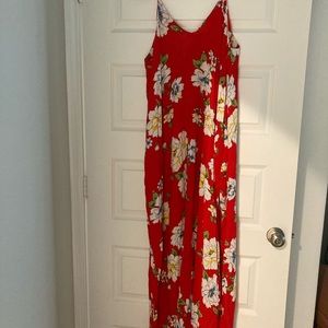Red Hawaiian Maxi Dress - Impressions Boutique - Size M